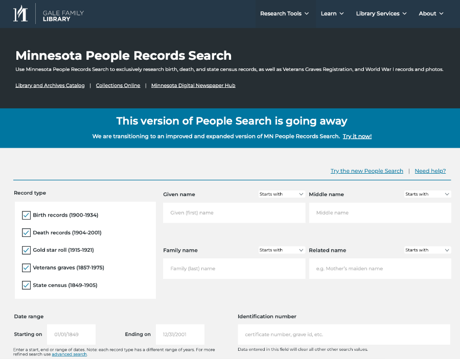 people records screenshot.